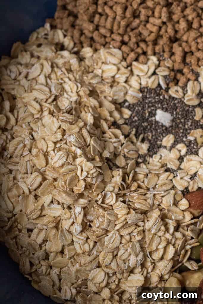 A bowl of chia seeds, vital for Omega-3s and binding in the energy bar recipe.
