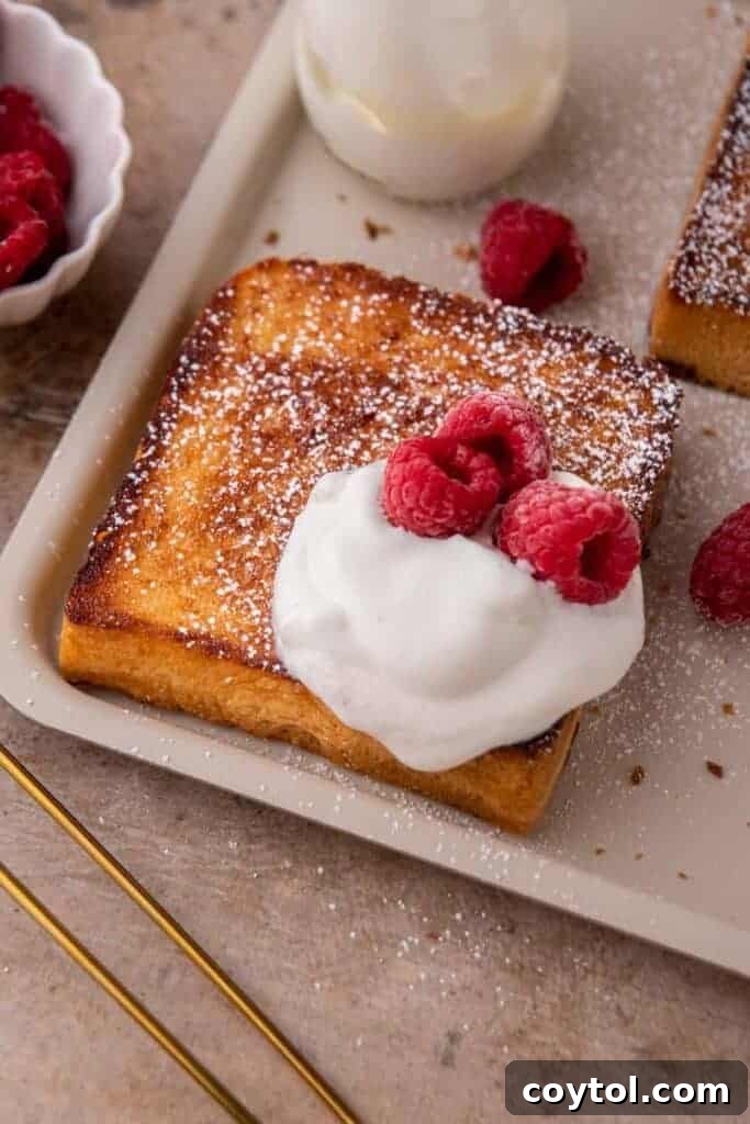 Overhead shot of cinnamon sugar toast