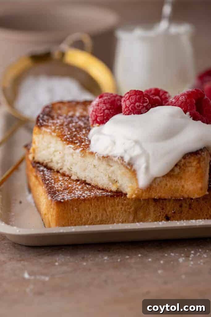 Cinnamon sugar toast with whipped cream