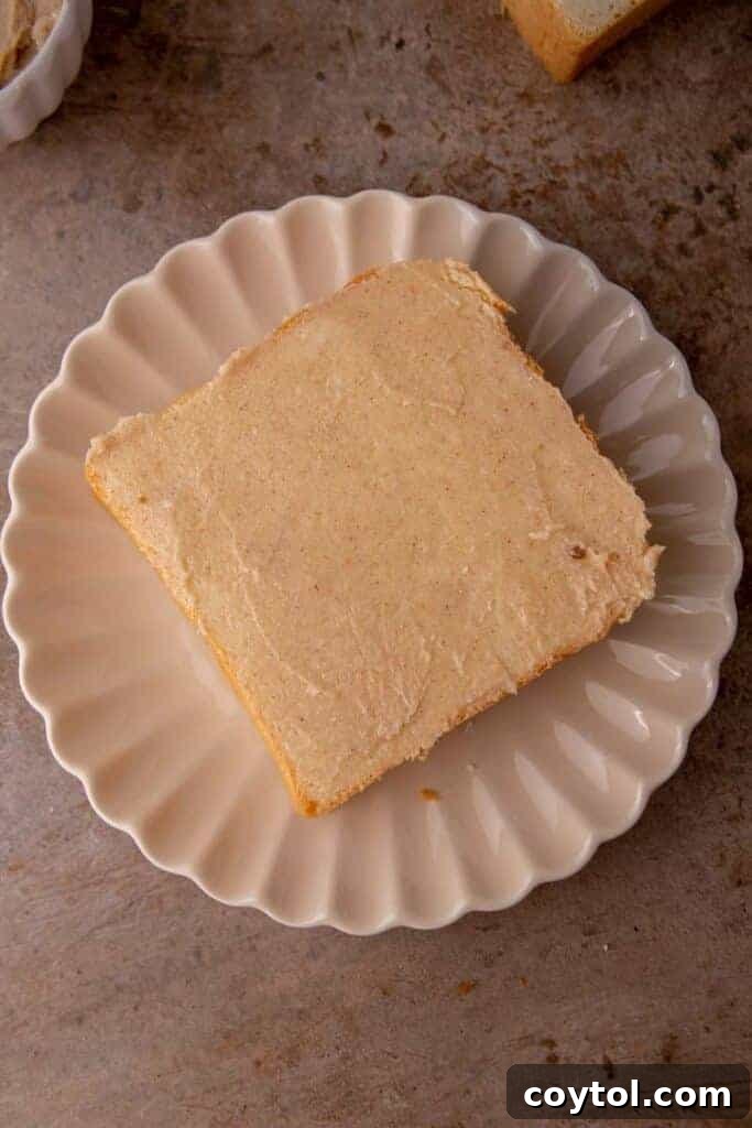 Cinnamon sugar butter on toast