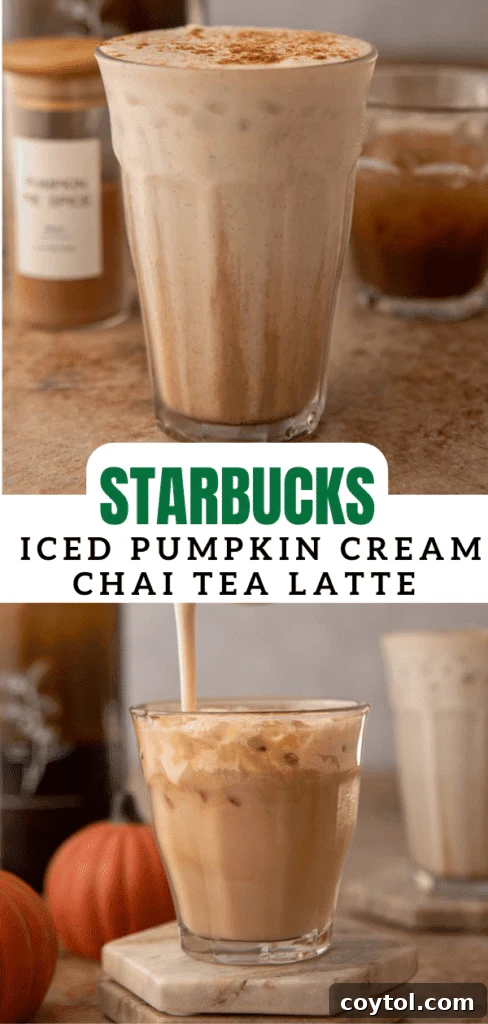 Starbucks' Latest Fall Delight: The Iced Pumpkin Cream Chai Latte 13 Starbucks Iced Pumpkin Cream Chai Tea Latte for Pinterest