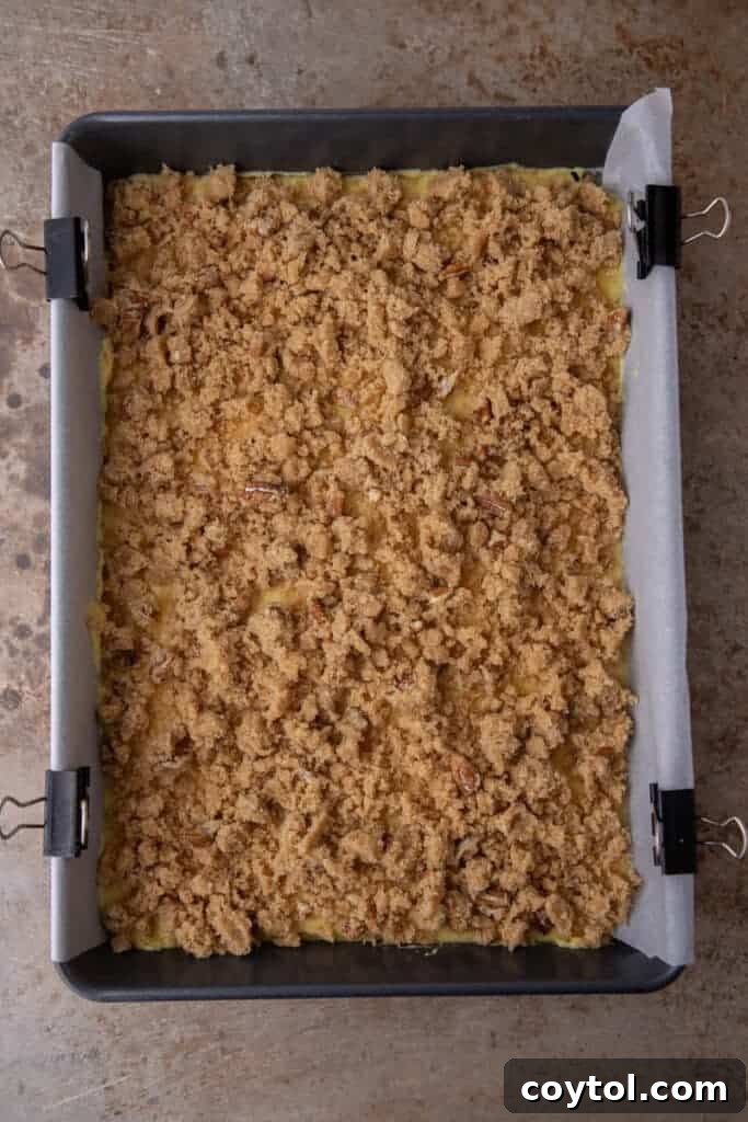 The best easy coffee cake with cake mix recipe, topped with streusel