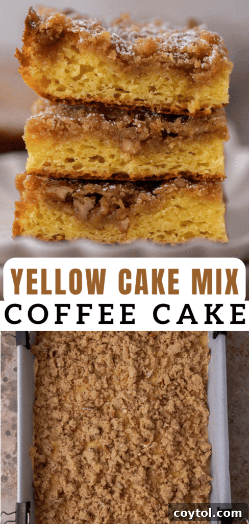Pinterest collage of coffee cake images