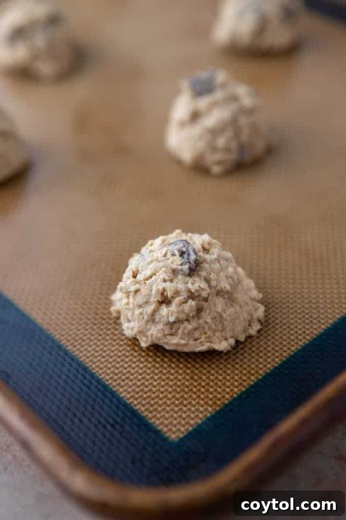 Cookie dough in a pan
