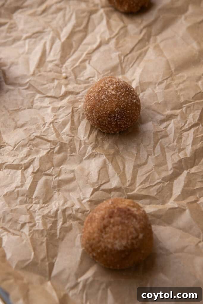 dough balls on a baking sheet