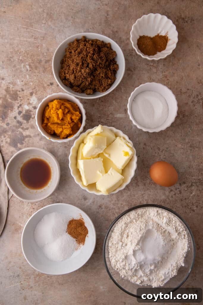 Brown Butter pumpkin snickerdoodle cookies recipe ingredients