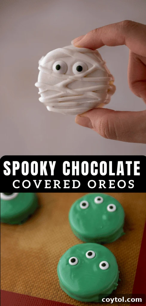 Spooktacularly Simple Chocolate Covered Halloween Oreos 14 Spooky halloween chocolate covered oreos