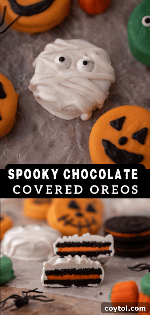 Spooktacularly Simple Chocolate Covered Halloween Oreos 15 Spooky halloween chocolate covered oreos