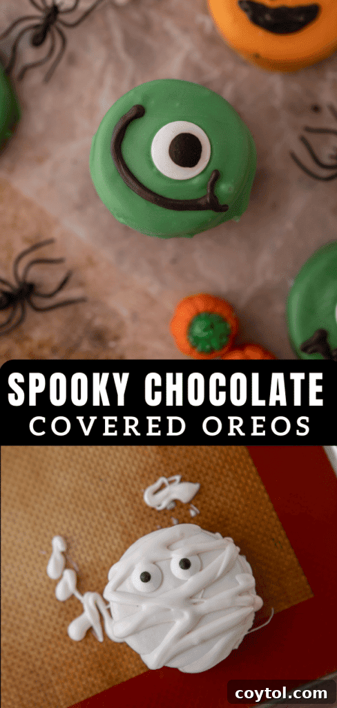 Spooktacularly Simple Chocolate Covered Halloween Oreos 16 Spooky halloween chocolate covered oreos