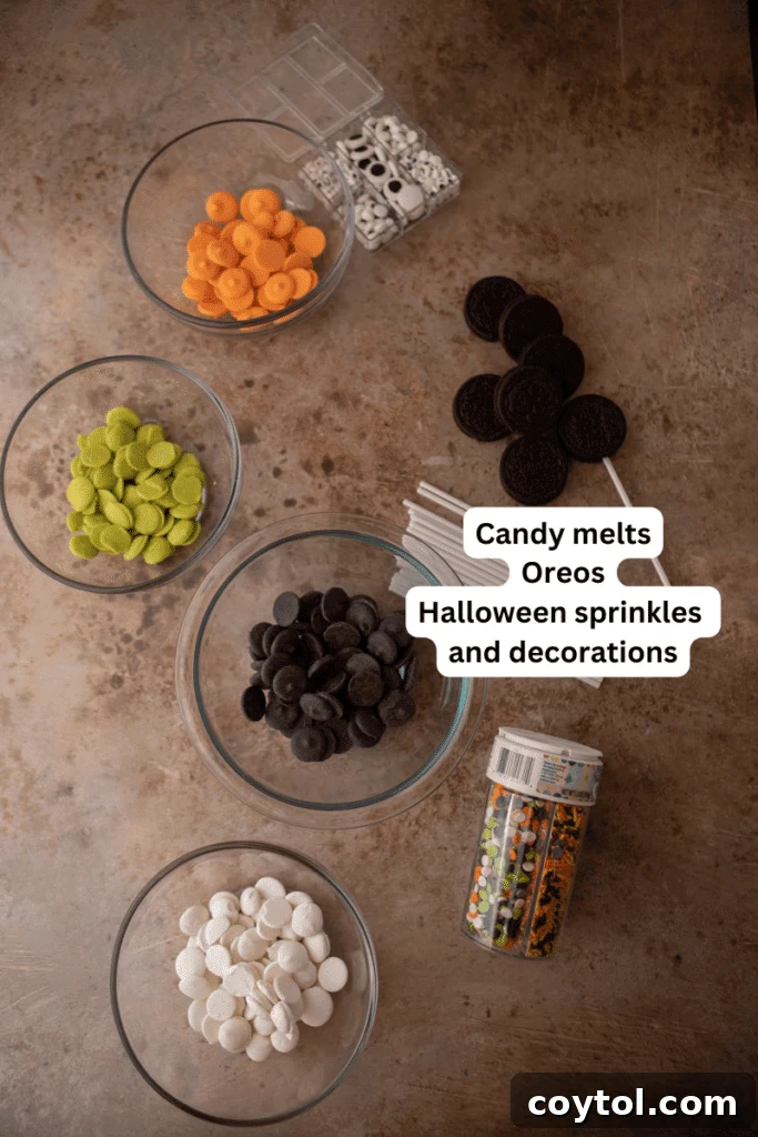 Spooktacularly Simple Chocolate Covered Halloween Oreos 3 Ingredients on the counter