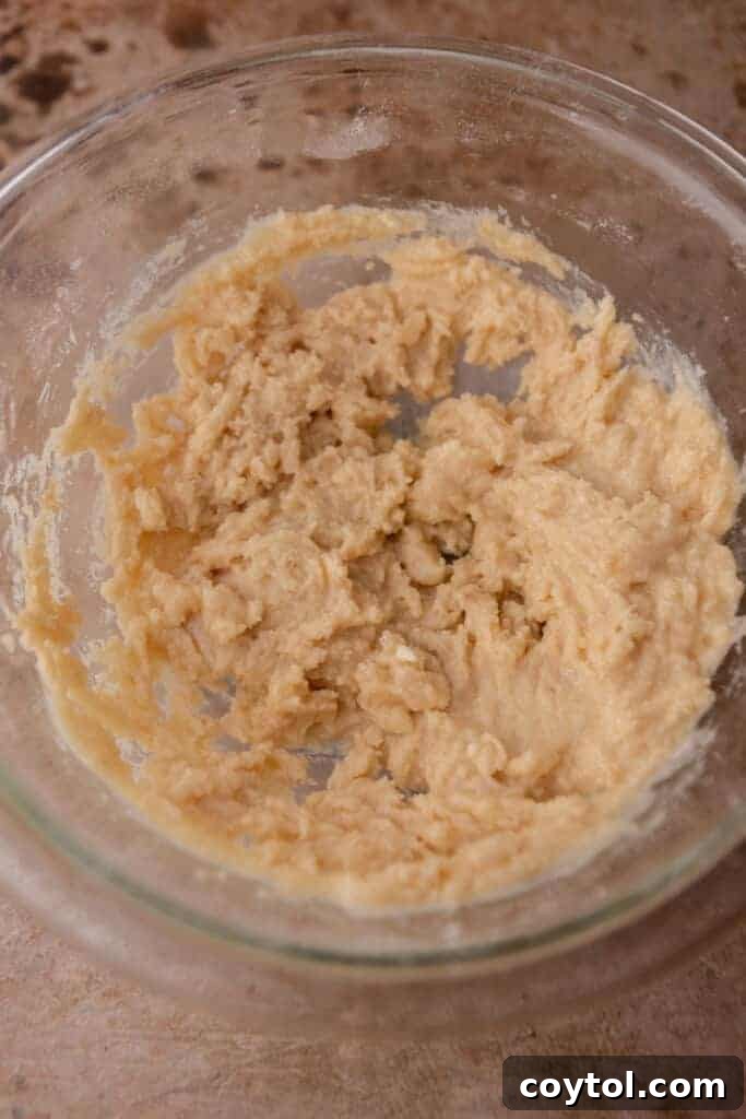 Cookie dough in a bowl