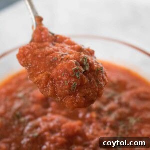 Easiest most delicious marinara sauce with a secret ingredient!