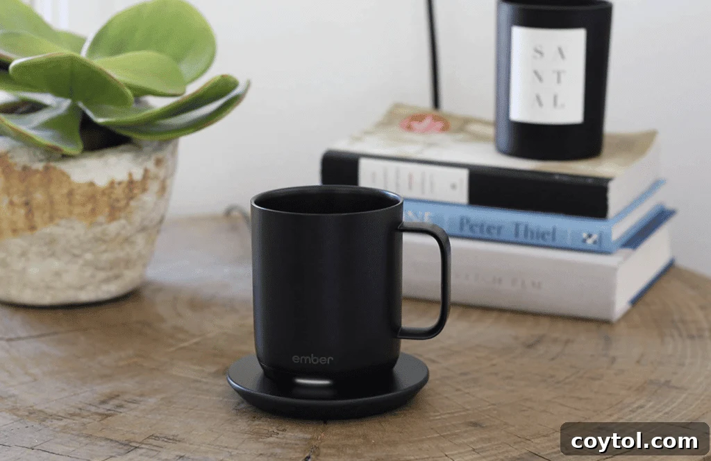Brewing Joy: Gifts for Every Tea Lover 22 Ember Temperature Control Smart Mug, keeping tea warm all day.