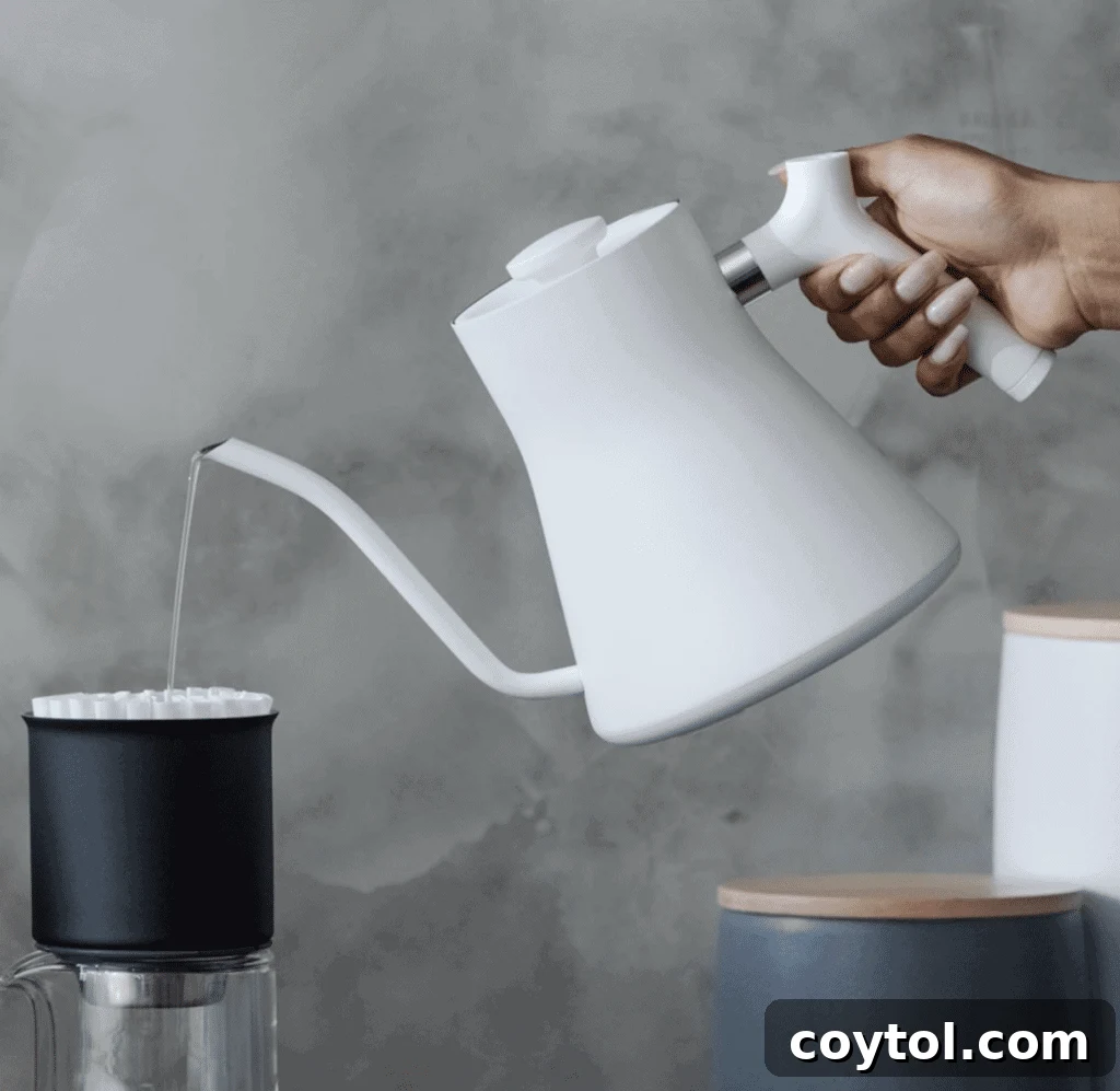 Brewing Joy: Gifts for Every Tea Lover 23 Fellow Stagg EKG electric gooseneck kettle for precision pouring.