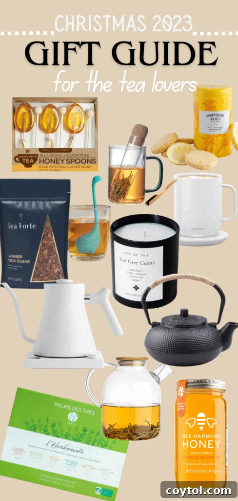 Brewing Joy: Gifts for Every Tea Lover 24 Tea lovers gift guide summary image for saving and sharing.