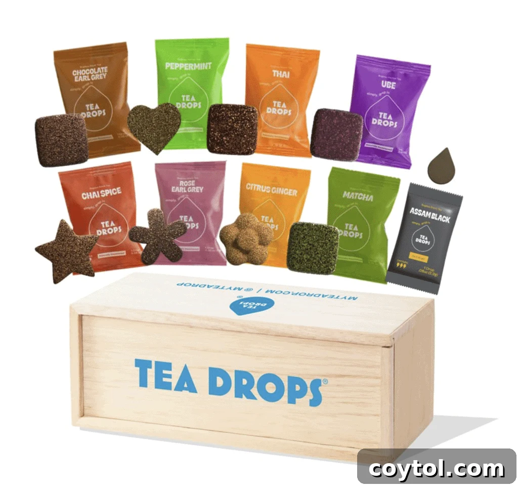 Brewing Joy: Gifts for Every Tea Lover 5 Tea Drop gift set featuring unique flavored tea drops.