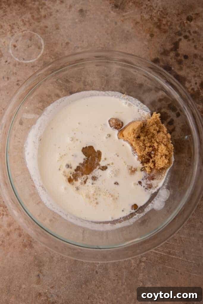 raw filling ingredients being mixed in a bowl