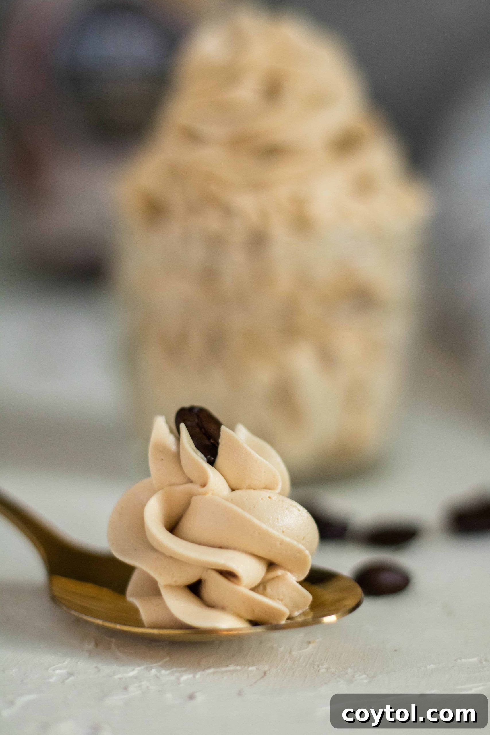 The best coffee frosting recipe ever, highlighting its creamy, rich texture.