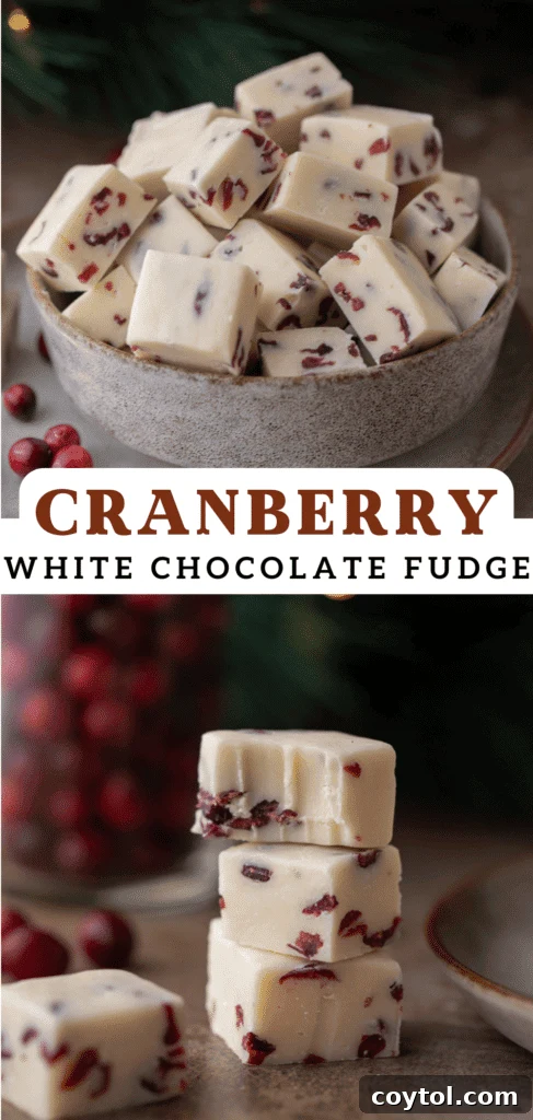 A third Pinterest pin visual for a delicious fudge recipe, perfect for holidays.