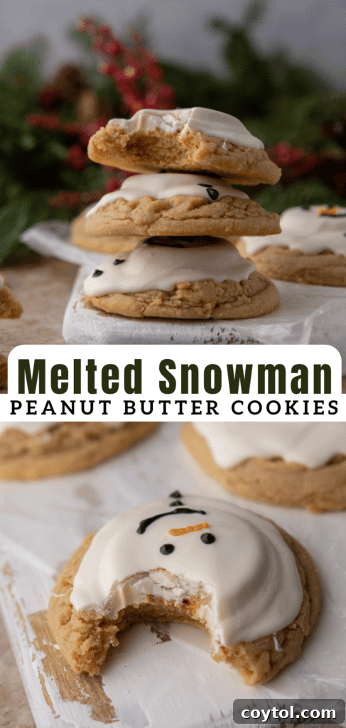 peanut butter snowman cookies