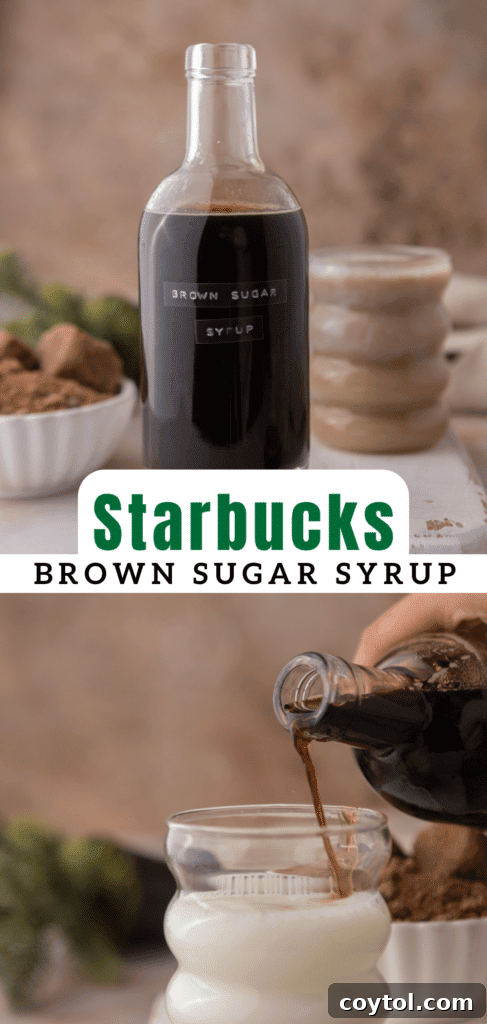 Starbucks Brown sugar syrup - Pinterest Pin 1