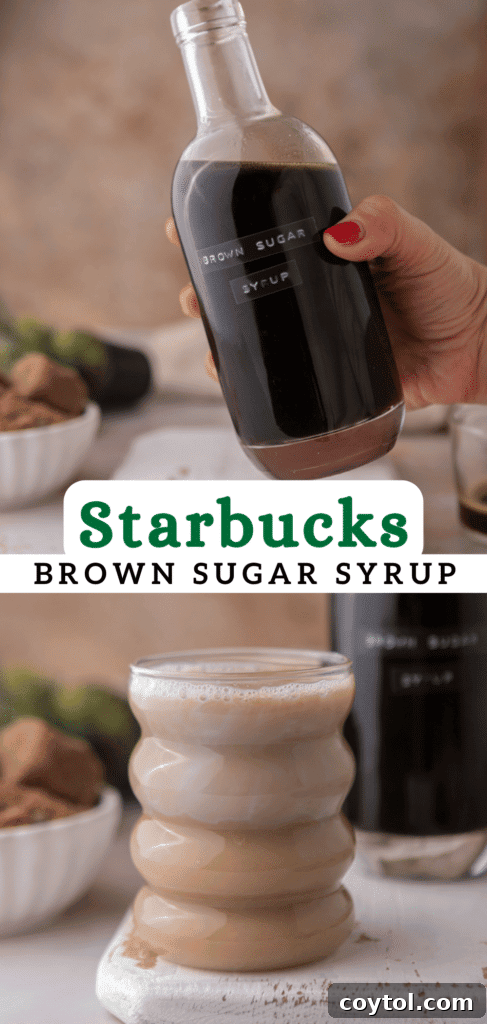 Starbucks Brown sugar syrup - Pinterest Pin 3