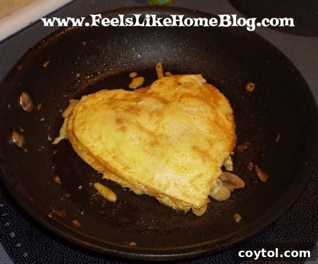 Valentine's Day omelette