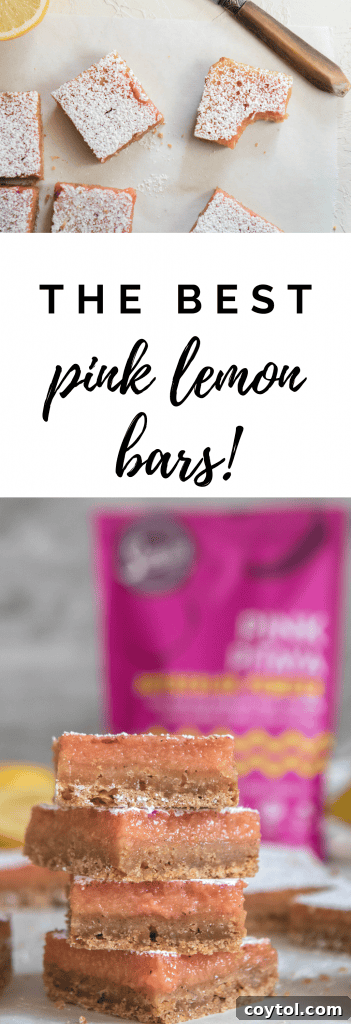 Pink Lemon Bars - Pin for Pinterest