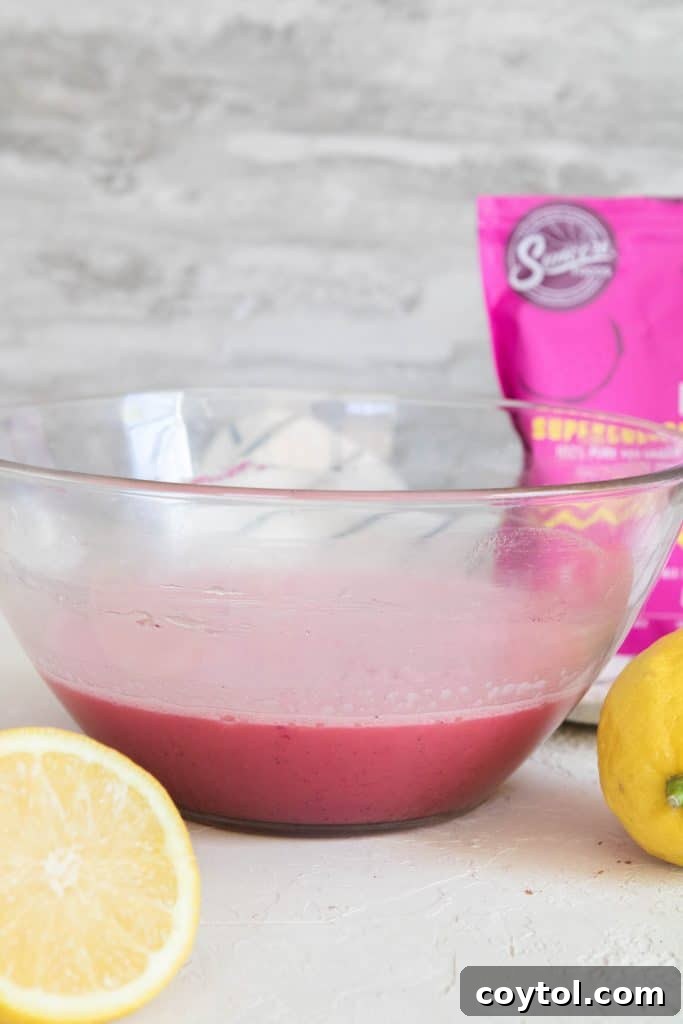 pink lemon bars baking