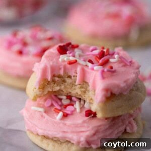 Valentine's Day Frosted Sugar Cookies