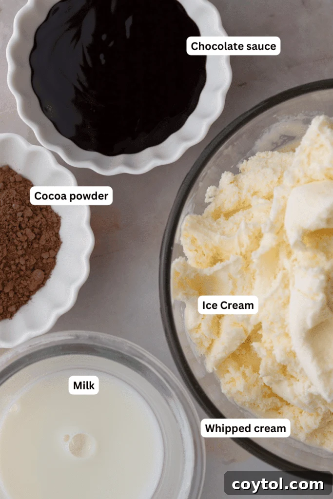 chocolate milkshake ingredients