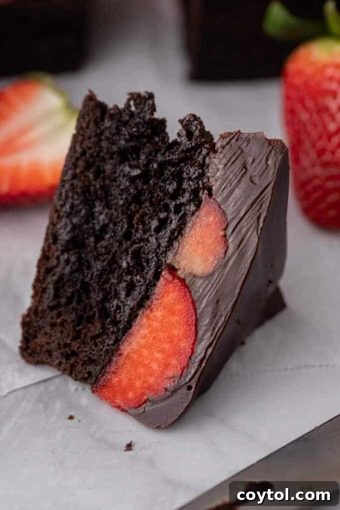 Sliced strawberry brownies