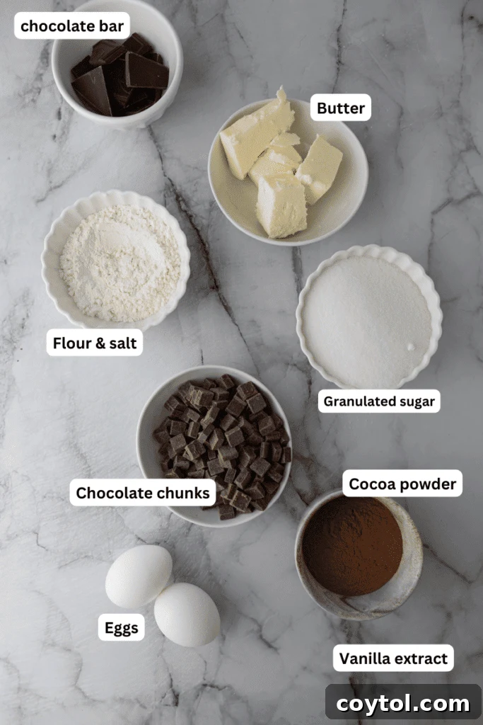 ingredients for the starbucks brownies recipe