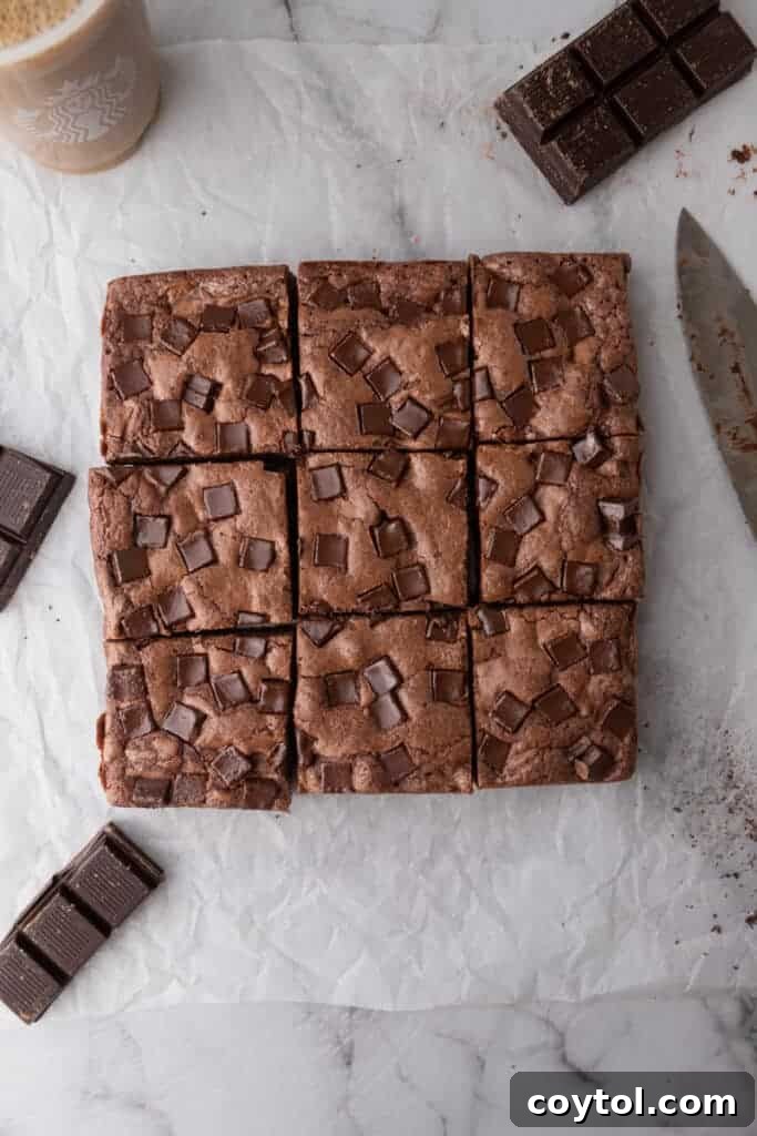 brownie cut up into squares