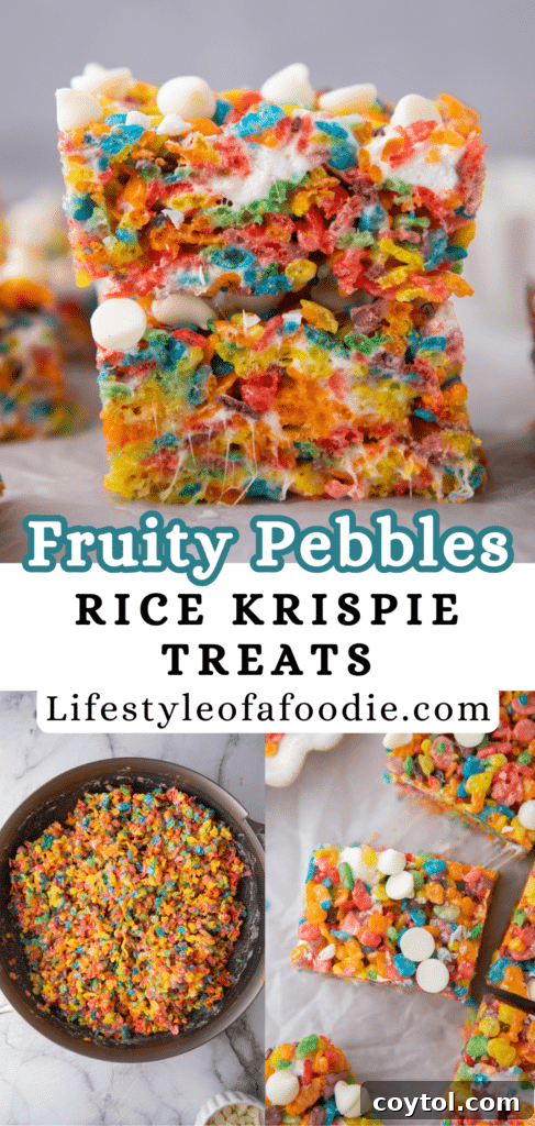 Fruity Pebbles Rice Krispie treats 