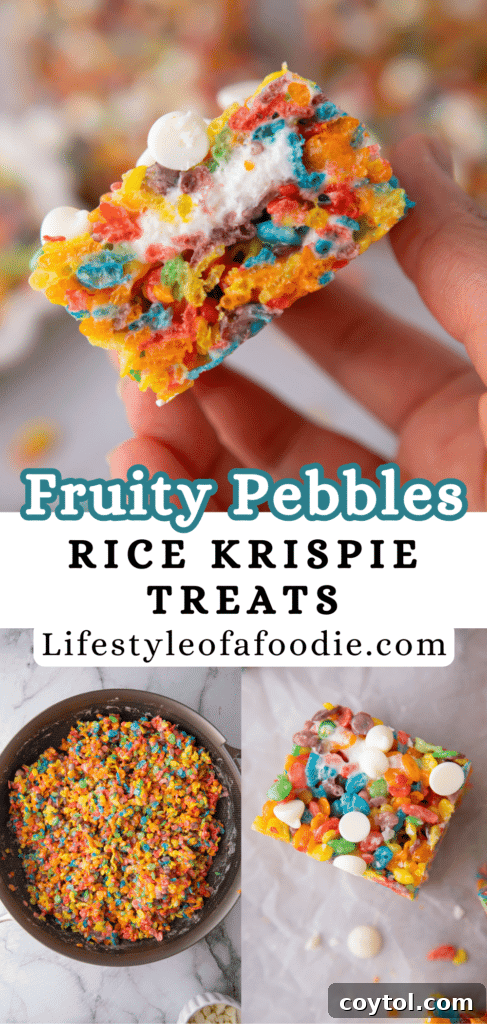 Fruity Pebbles Rice Krispie treats 