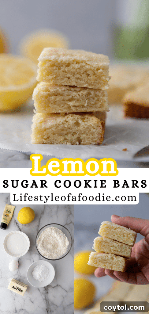 A close-up of the textured, slightly chewy top of a lemon sugar cookie bar, garnished with fresh lemon zest