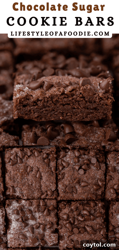 a third pinterest pin for the chocolate sugar cookie bars recipe, perfect for saving for future baking projects