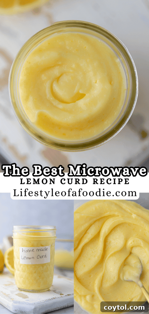 Microwave Lemon Curd: Zesty Perfection in Minutes 18 A third Pinterest pin featuring the homemade microwave lemon curd recipe.