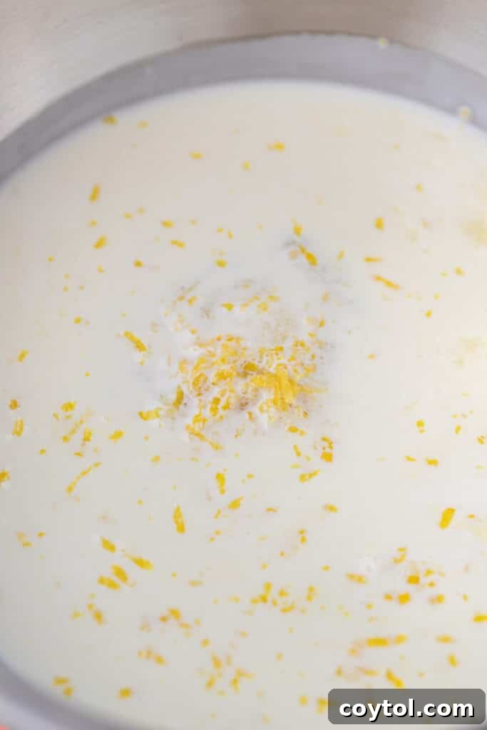 unmixed ingredients in a small pot