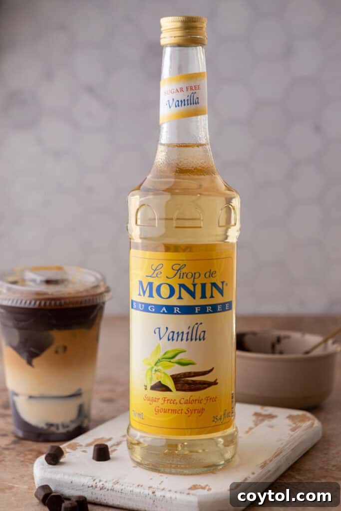 Recreate the Viral TikTok Cracking Iced Latte 5 Monin Syrup