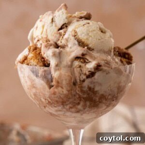 no churn tiramisu ice cream in a glass