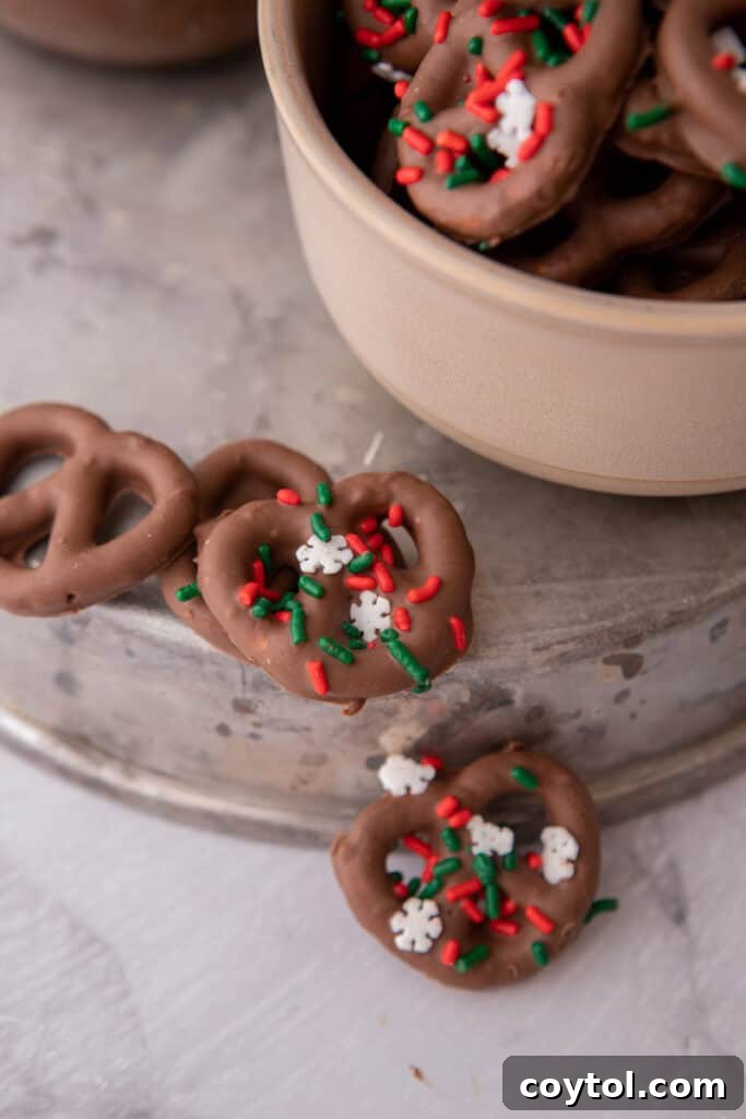 Irresistible Chocolate Pretzel Perfection 4 Chocolate covered pretzels recipe pieces scattered