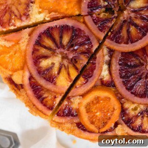 Blood orange upside down cake