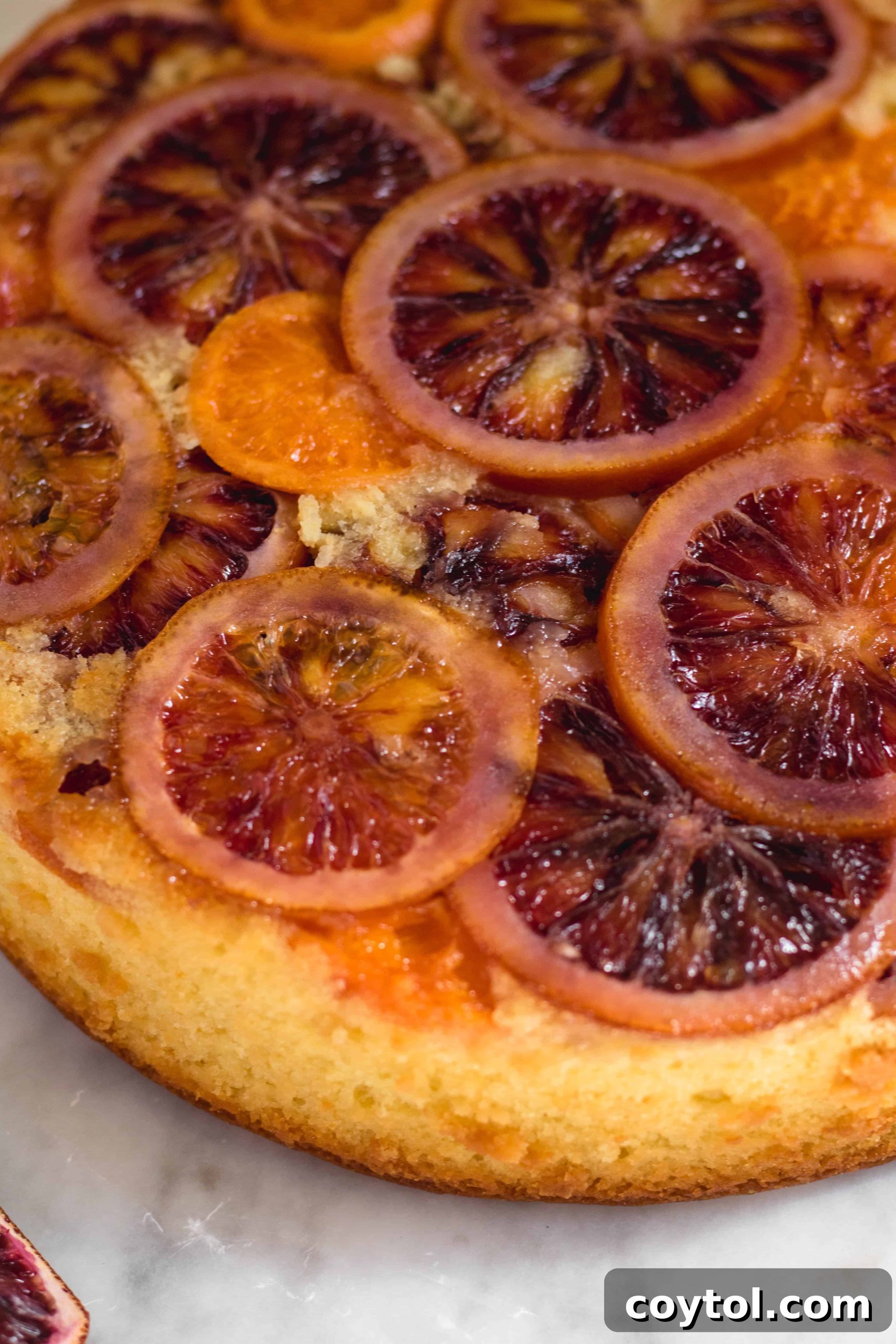 Blood orange upside down cake
