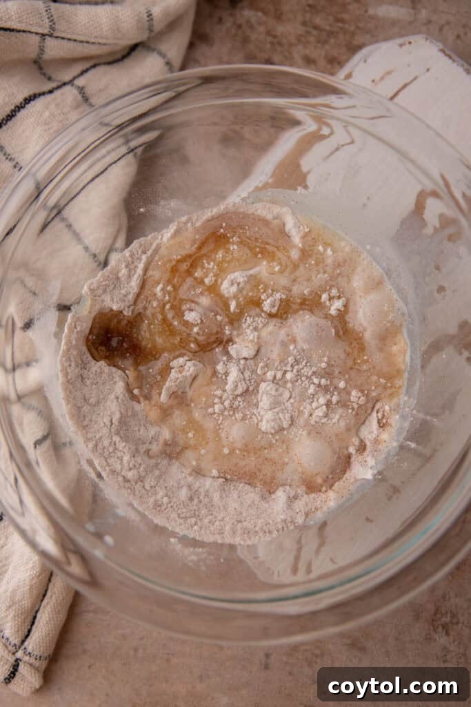 unmixed ingredients in a bowl