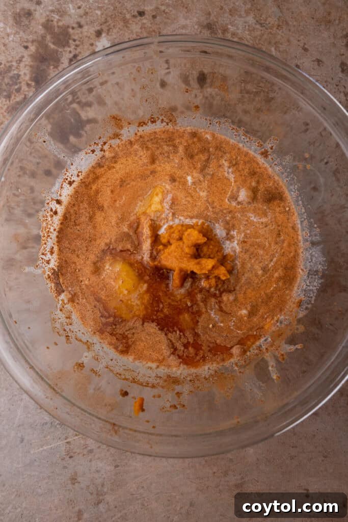 unmixed ingredients in a bowl