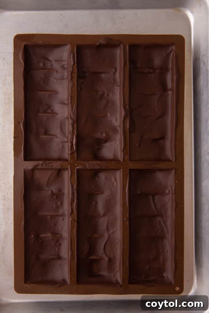 Dubai's Ultimate Pistachio Chocolate Bar 11 Hardened chocolate shell in a mold