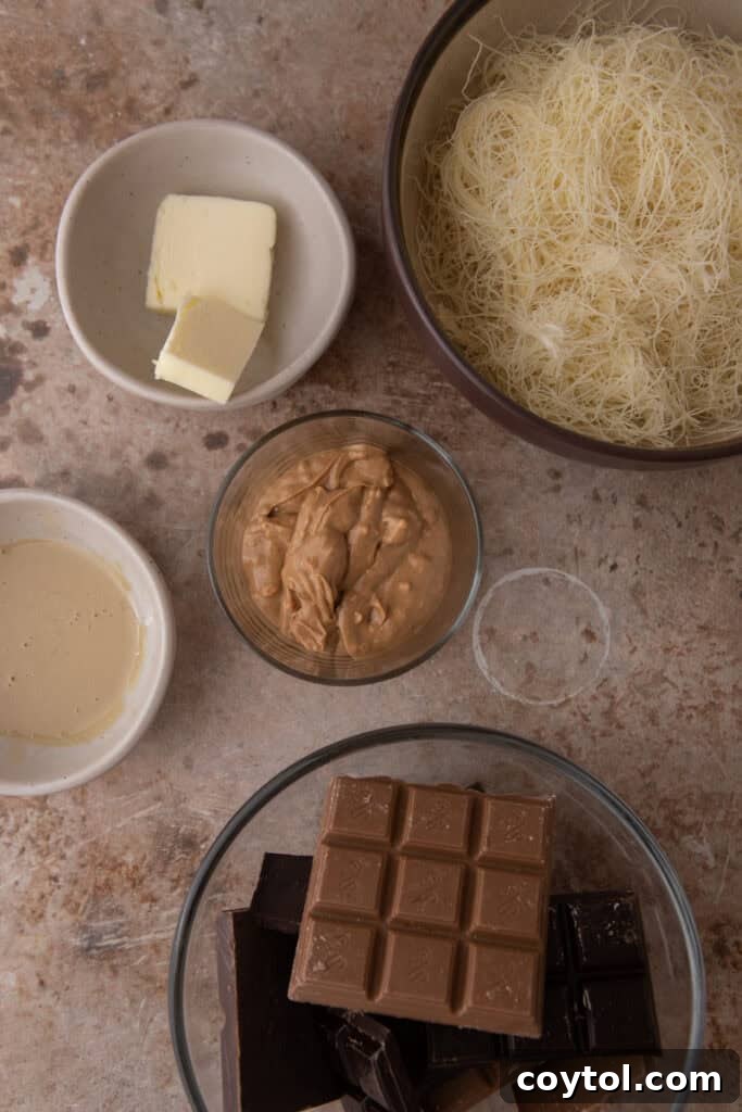 Dubai's Ultimate Pistachio Chocolate Bar 3 Ingredients for Dubai pistachio chocolate bar recipe