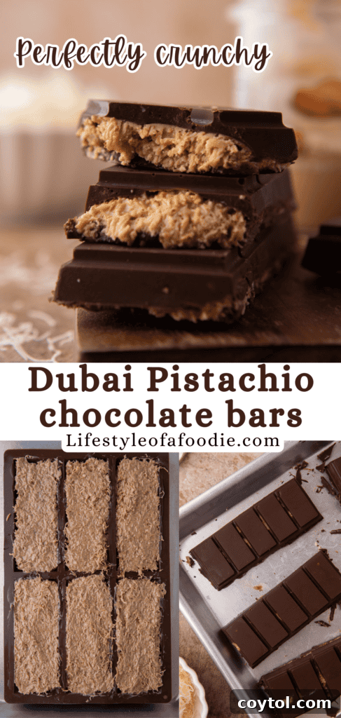 Dubai's Ultimate Pistachio Chocolate Bar 19 Dubai pistachio chocolate bar recipe Pinterest pin